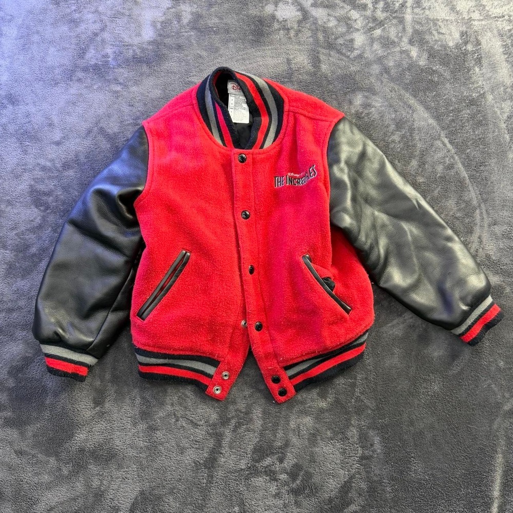 Vintage Disney Store The Incredibles Varsity Jacket Kids Size small Wool